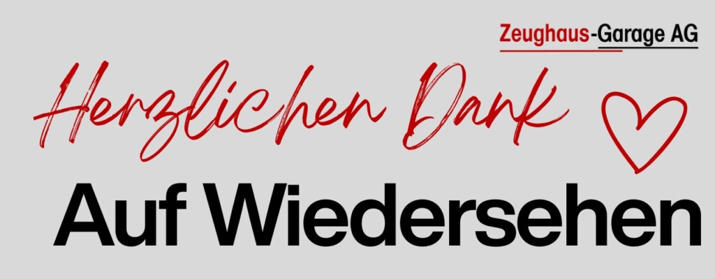Herzlichen Dank – Auf Wiedersehen